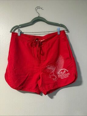 Budweiser Red men Athletic Drawstring Shorts with Eagle Graphic